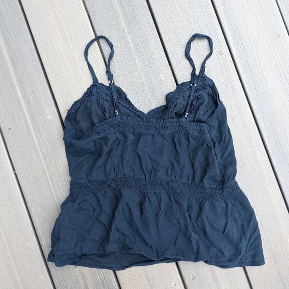 Gilly Hicks Ruffle Dark Navy Blue Cami - Picture 2 of 2